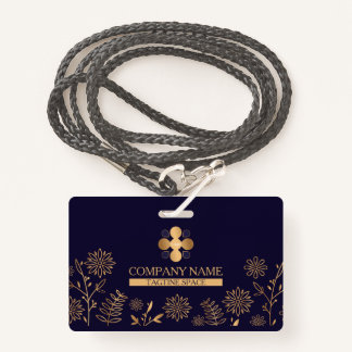 Golden Navy bage Badge