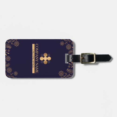 Golden Navy Luggage Tag