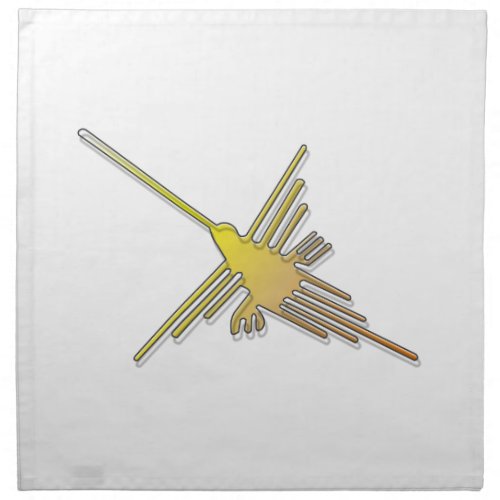 Golden Nazca Lines Hummingbird Cloth Napkin