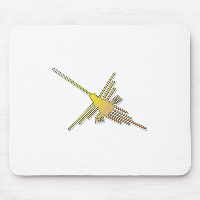Golden Nazca Lines Hummingbird Mouse Pad (Front)