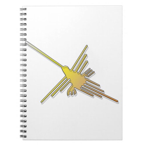 Golden Nazca Lines Hummingbird Notebook