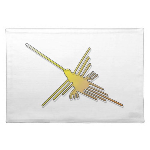 Golden Nazca Lines Hummingbird Placemat