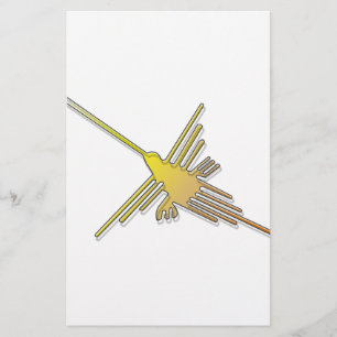 Golden Nazca Lines Hummingbird Stationery