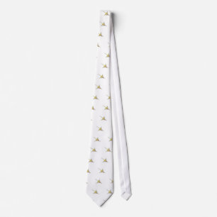 Golden Nazca Lines Hummingbird Tie
