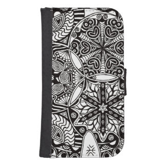"Golden Nebulae" (monochrome) Galaxy S4 Wallet Case