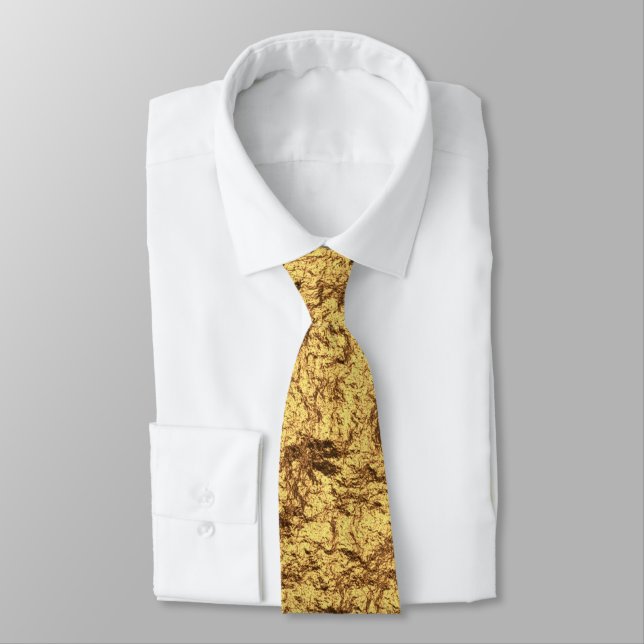 Golden  neck tie (Tied)