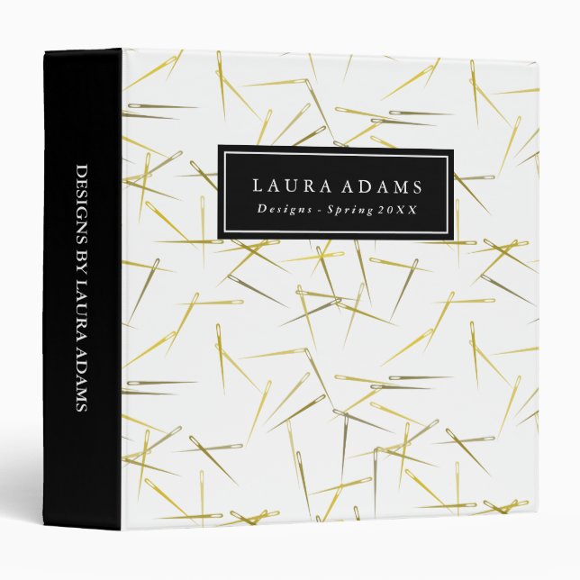 Golden Needles | Custom Name Binder (Front/Spine)