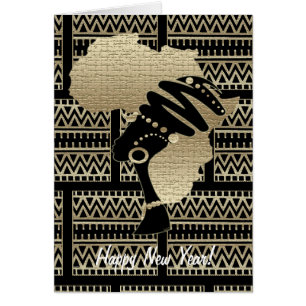 Golden Nefertiti – Ethnic New Year Invitation Card