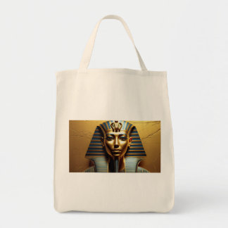 Golden Nefertiti Line Art Tote Bag – Modern Egypt