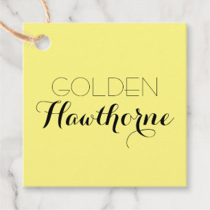 Golden Neutral Business Name Hang Tag