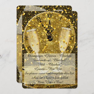 Golden New Years Eve Invitation
