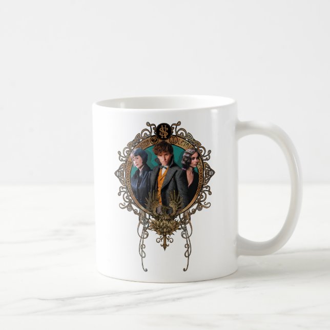 Golden Newt, Tina, and Leta Art Deco Portrait Coffee Mug (Right)