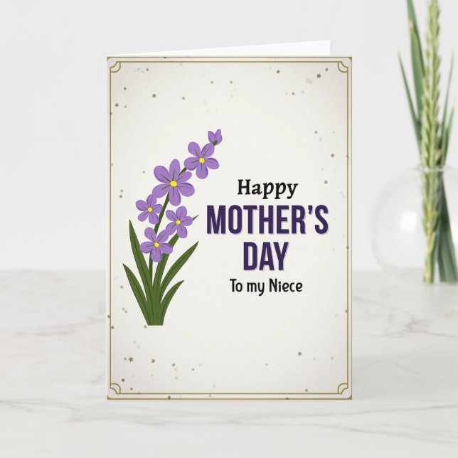 Golden Niece Mothers Day Card (Front)