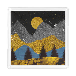 Golden Night Acrylic Tray