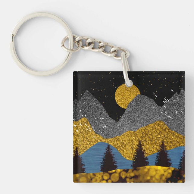 Golden Night Keychain (Front)