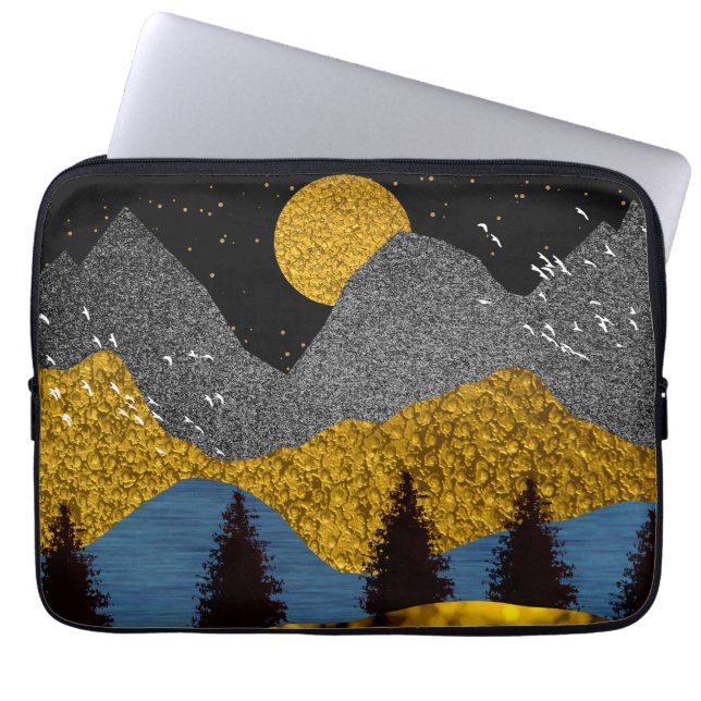 Golden Night Laptop Sleeve (Front)
