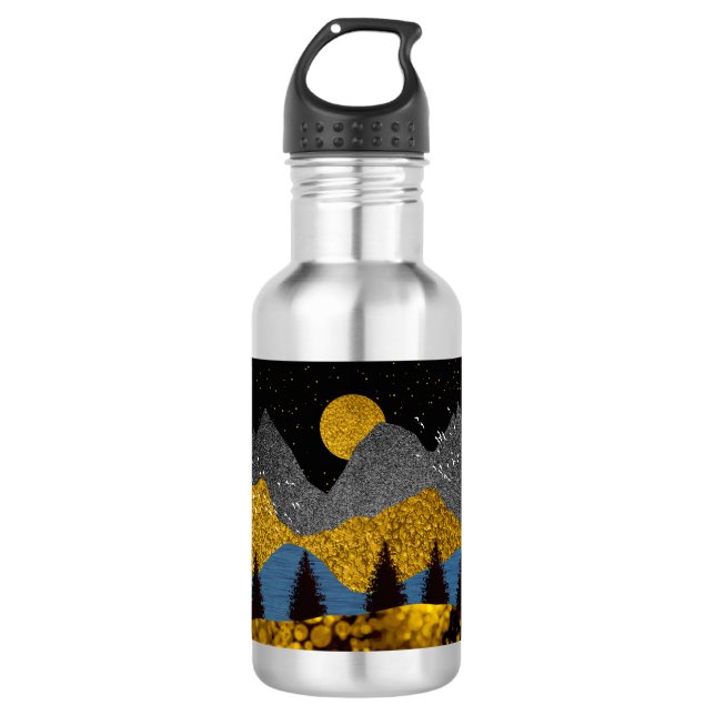 Golden Night Stainless Steel Water Bottle (Front)