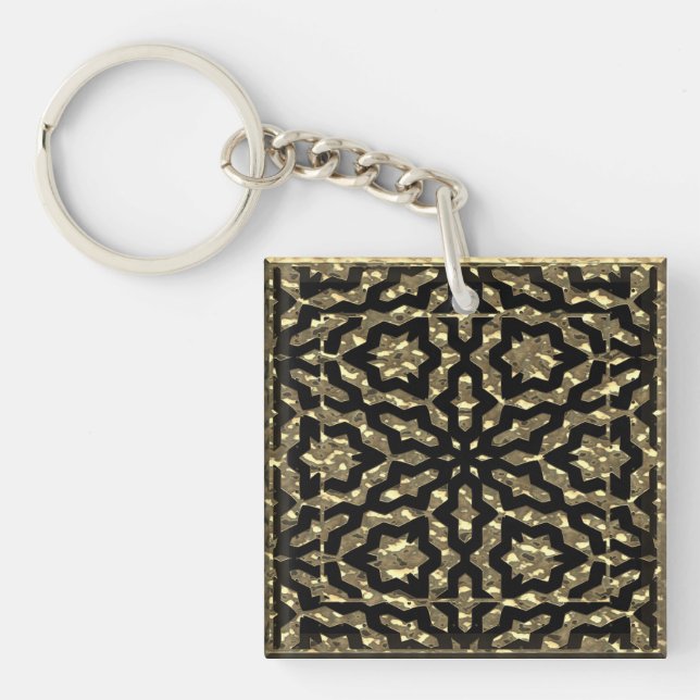 Golden Nuggets Pattern Keychain (Front)