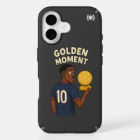 Golden Number 10 | Cartoon Football Art Phone Cas