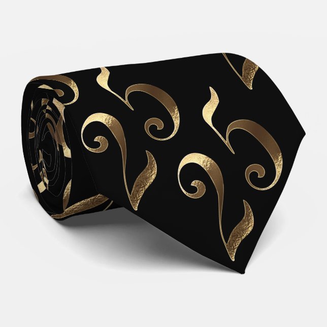 Golden Number 25 25th Birthday Jubilee Anniversary Neck Tie (Rolled)