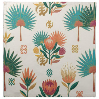 Golden Oasis African Botanical Cloth Napkin