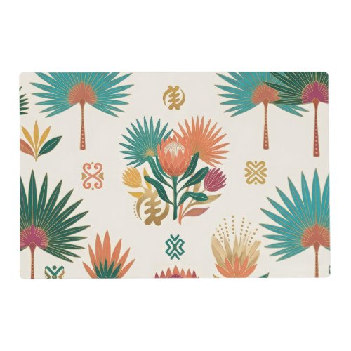 Golden Oasis African Botanical Placemat