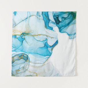 Golden ocean waves. Rich bright abstract picture.  Tapestry