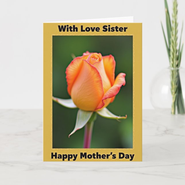 Golden Ochre Mothers Day Card (Front)
