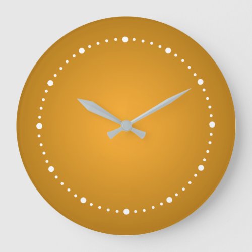 Golden Ochre Warm Tones Cheerful Large Clock