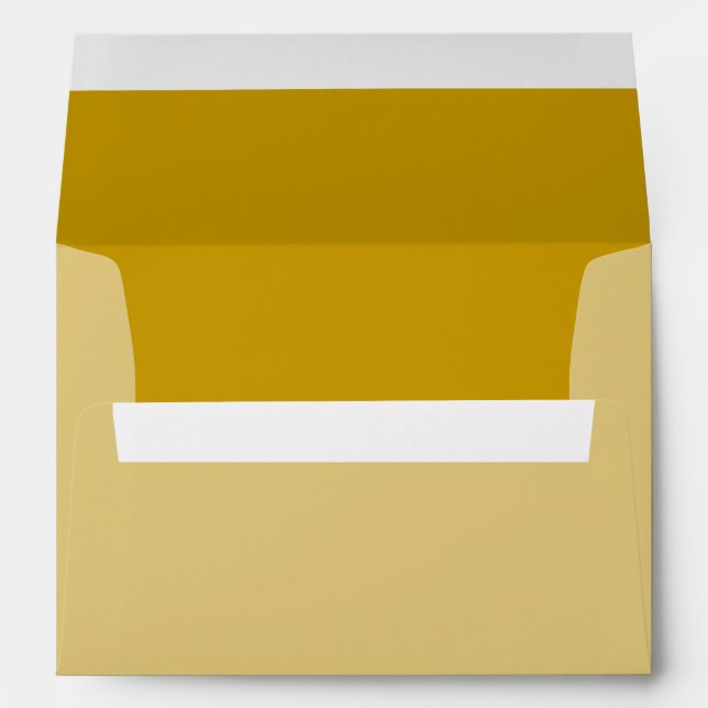 Golden Ocre Background Color Customize This! Envelope (Back (Bottom))
