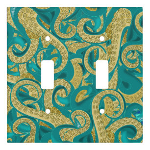 Golden Octopus Light Switch Cover