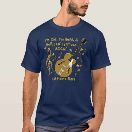 Golden Oldies Guitar Rocks _ Personalized T_Shirt