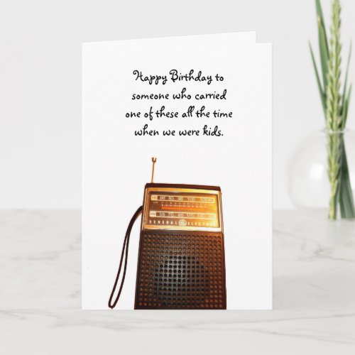 Golden Oldies Transistor Radio Birthday Card