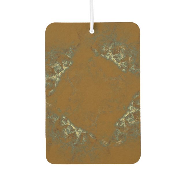 Golden olive abstract   air freshener (Front)