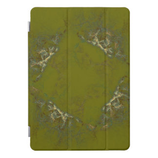 Golden olive abstract iPad pro cover