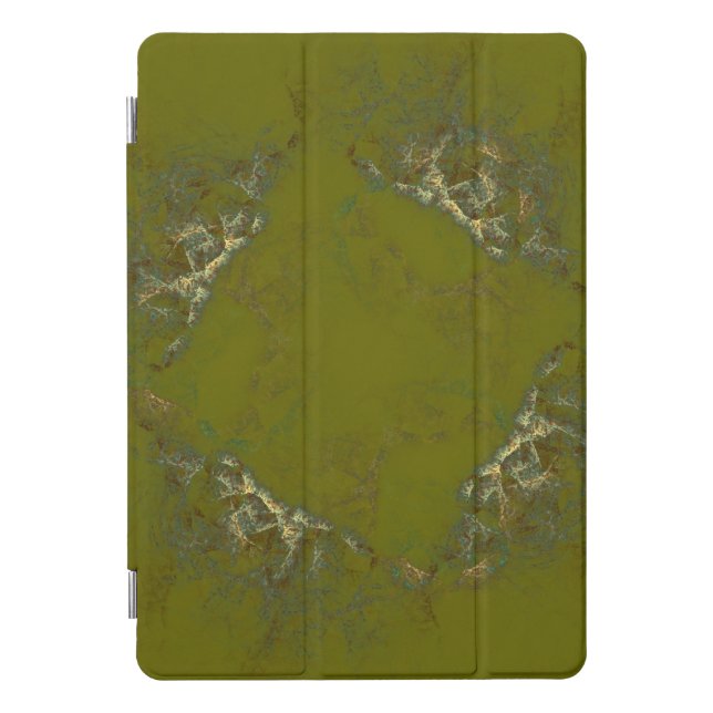 Golden olive abstract   iPad pro cover (Front)