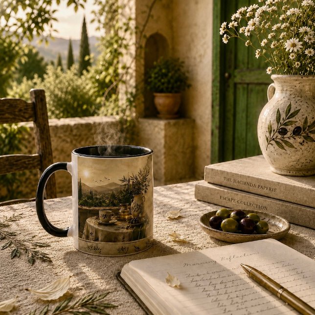 Golden Olive Grove Mediterranean Landscape Art Mug (Creator Uploaded)