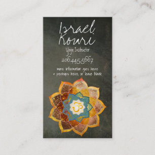 Golden Om Flower Mandala Design Business Card