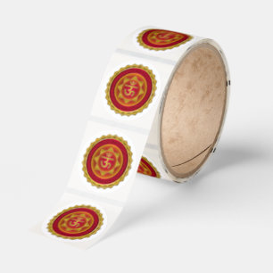 Golden Om Mandala Hindu Spiritual Sticker