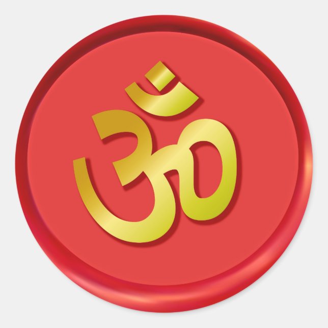 Golden Om Red Wax Seal (Front)