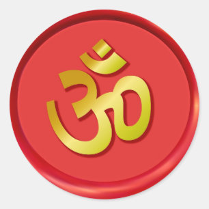 Golden Om Red Wax Seal