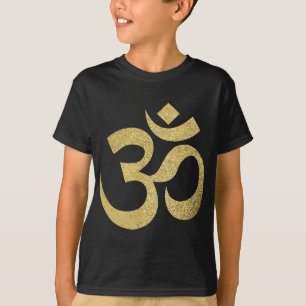 Golden Om Spiritual Symbol Yoga Meditation Ohm T-Shirt
