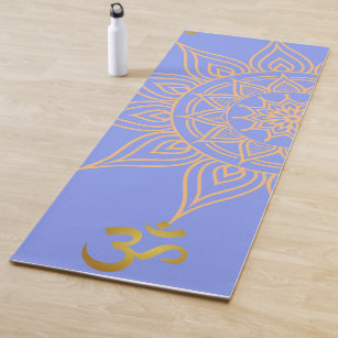 Cosmic Yoga Poses and Phrases Blue Yoga Mat