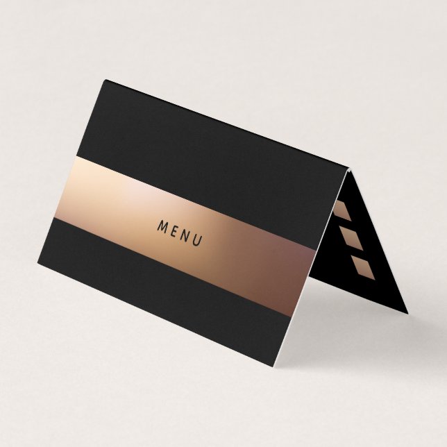 Golden Ombré, Modern Menu Selection (Front)