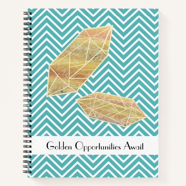 Golden Opportunities Await | Gold Diamonds Notebook (Front)