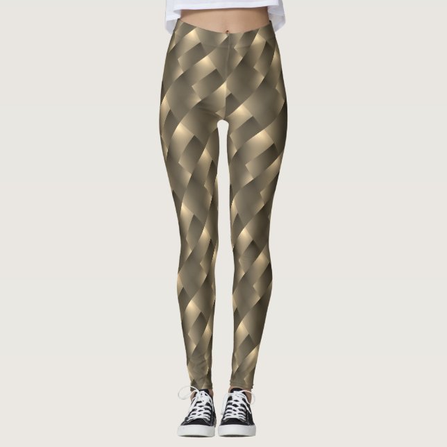 Golden or brown legging, rectangles, relief or leggings (Front)