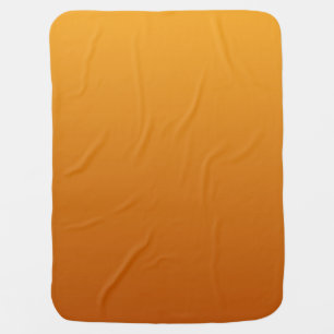 Golden Orange Burnt Orange Golden Brown Baby Blanket