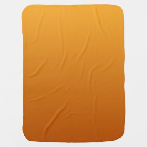 Golden Orange Burnt Orange Golden Brown Baby Blanket