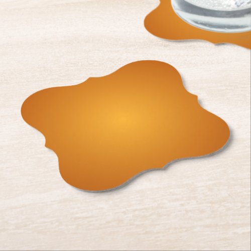 Golden Orange Burnt Orange Golden Brown Paper Coaster