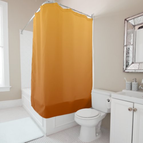 Golden Orange Burnt Orange Golden Brown Shower Curtain